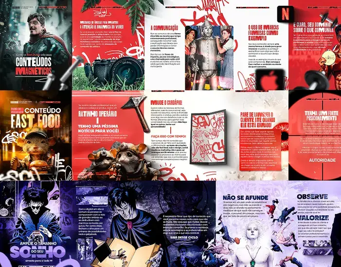 Projetos autorais de Gabriel Sumimoto — carrosséis e posts
